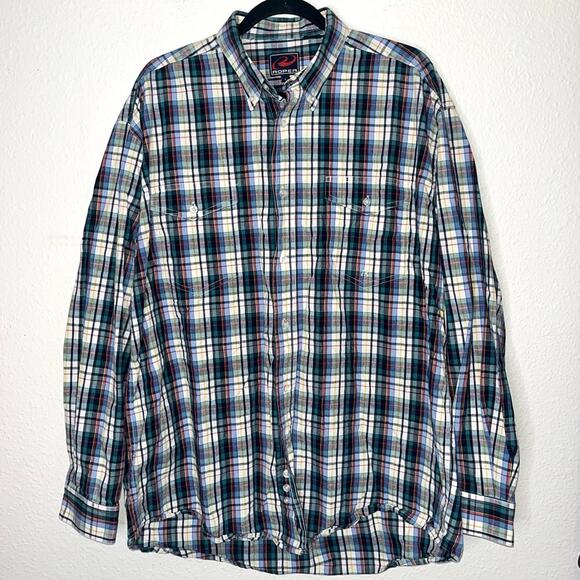 ROPER Men's Classic Plaid Button Down Shirt Long sleeve Cotton Multi Color Large - Picture 1 of 15